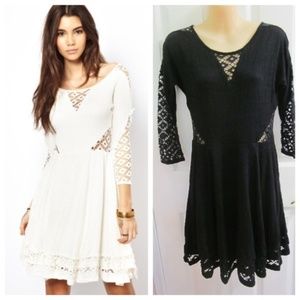 Free People Black Subdress with Cutouts!